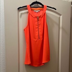 Trina Turk Bold Orange Sleeveless Top